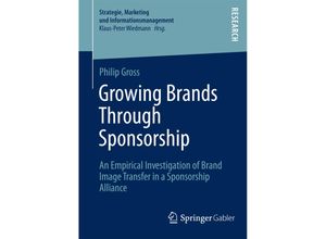 9783658072490 - Strategie Marketing und Informationsmanagement   Growing Brands Through Sponsorship - Philip Gross Kartoniert (TB)