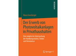 9783658077938 - Der Erwerb von Photovoltaikanlagen in Privathaushalten - Marco Sonnberger Kartoniert (TB)