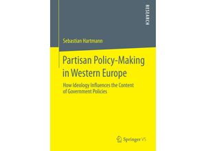 9783658081966 - Partisan Policy-Making in Western Europe - Sebastian Hartmann Kartoniert (TB)