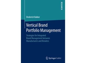 9783658082208 - Vertical Brand Portfolio Management - Diederich Bakker Kartoniert (TB)