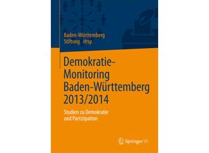 9783658094195 - Demokratie-Monitoring Baden-Württemberg 2013 2014 Kartoniert (TB)