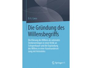 9783658110031 - Die Gründung des Willensbegriffs - D G Carus Kartoniert (TB)