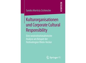 9783658113612 - Kulturorganisationen und Corporate Cultural Responsibility - Sandra Morticia Zschiesche Kartoniert (TB)