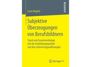 9783658118020 - Subjektive Überzeugungen von Berufsbildnern - Lucio Negrini Kartoniert (TB)