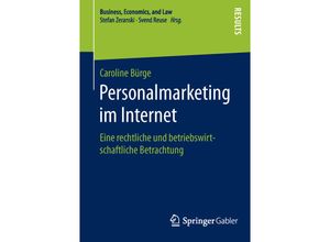 9783658118792 - Business Economics and Law   Personalmarketing im Internet - Caroline Bürge Kartoniert (TB)