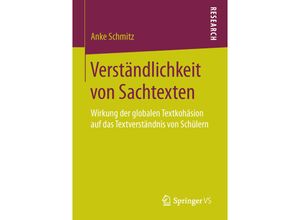 9783658120153 - Verständlichkeit von Sachtexten - Anke Schmitz Kartoniert (TB)