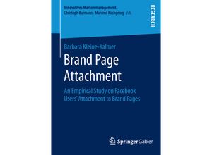 9783658124380 - Innovatives Markenmanagement   Brand Page Attachment - Barbara Kleine-Kalmer Kartoniert (TB)