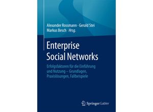 9783658126513 - Enterprise Social Networks Kartoniert (TB)