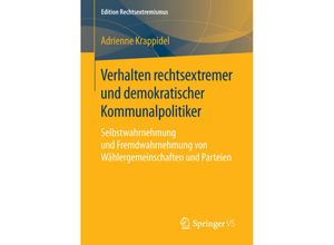 9783658128074 - Edition Rechtsextremismus   Verhalten rechtsextremer und demokratischer Kommunalpolitiker - Adrienne Krappidel Kartoniert (TB)