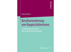 9783658128258 - Berufsorientierung von HauptschülerInnen - Maria Richter Kartoniert (TB)