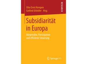 9783658130572 - Subsidiarität in Europa Kartoniert (TB)