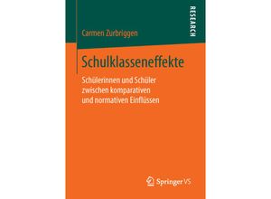 9783658131395 - Lehrbuch   Schulklasseneffekte - Carmen Zurbriggen Kartoniert (TB)