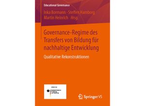 9783658132224 - Governance-Regime des Transfers von Bildung für nachhaltige Entwicklung Kartoniert (TB)