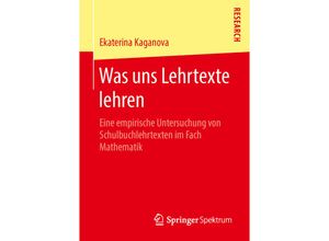 9783658136901 - Was uns Lehrtexte lehren - Ekaterina Kaganova Kartoniert (TB)