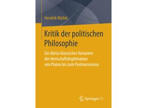 9783658137069 - Kritik der politischen Philosophie - Hendrik Wallat Kartoniert (TB)