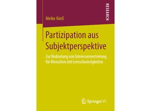 9783658140137 - Partizipation aus Subjektperspektive - Meike Nieß Kartoniert (TB)