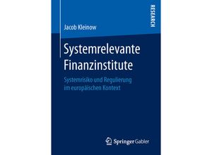 9783658145958 - Systemrelevante Finanzinstitute - Jacob Kleinow Kartoniert (TB)