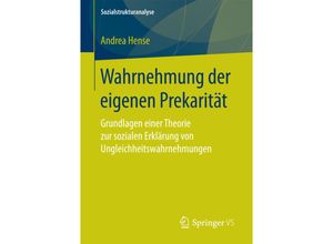 9783658159900 - Sozialstrukturanalyse   Wahrnehmung der eigenen Prekarität - Andrea Hense Kartoniert (TB)