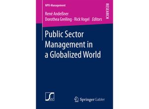 9783658161118 - NPO-Management   Public Sector Management in a Globalized World Kartoniert (TB)