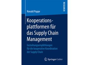 9783658163686 - Kooperationsplattformen für das Supply Chain Management - Ronald Poppe Kartoniert (TB)