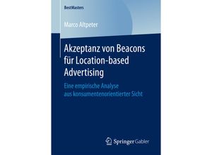 9783658166076 - BestMasters   Akzeptanz von Beacons für Location-based Advertising - Marco Altpeter Kartoniert (TB)