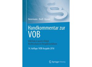 9783658176969 - Handkommentar zur VOB - Wolfgang Heiermann Andrea Kullack Lutz Mansfeld Josef Bauer Erfried Schüttpelz Alexander Herrmann Andreas Holz Alexander Petersen Roman Weifenbach Gebunden