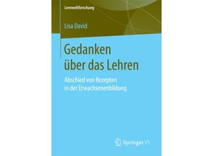 9783658190644 - Gedanken über das Lehren - Lisa David Kartoniert (TB)