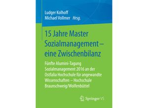 9783658191559 - 15 Jahre Master Sozialmanagement - eine Zwischenbilanz Kartoniert (TB)