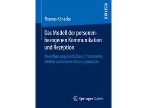 9783658191931 - Das Modell der personenbezogenen Kommunikation und Rezeption - Thomas Könecke Kartoniert (TB)