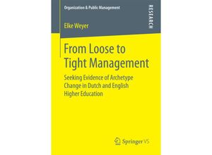 9783658197483 - Organization & Public Management   From Loose to Tight Management - Elke Weyer Kartoniert (TB)