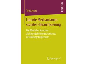 9783658205768 - Latente Mechanismen sozialer Hierarchisierung - Tim Sawert Kartoniert (TB)