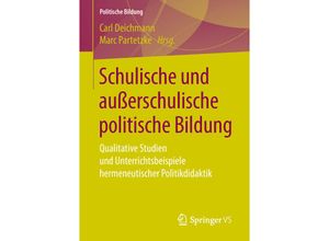 9783658206178 - Politische Bildung   Schulische und außerschulische politische Bildung Kartoniert (TB)