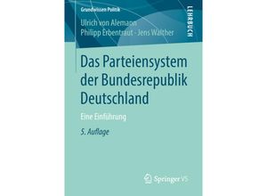 9783658211585 - Grundwissen Politik   Das Parteiensystem der Bundesrepublik Deutschland - Ulrich von Alemann Philipp Erbentraut Jens Walther Kartoniert (TB)