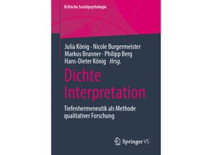 9783658214050 - Kritische Sozialpsychologie   Dichte Interpretation Kartoniert (TB)