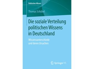 9783658216382 - Politisches Wissen   Die soziale Verteilung politischen Wissens in Deutschland - Thomas Schübel Kartoniert (TB)