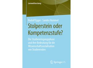 9783658232825 - Stolperstein oder Kompetenzstufe? - Rudolf Egger Sandra Hummel Kartoniert (TB)