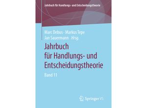 9783658239961 - Jahrbuch für Handlungs- und Entscheidungstheorie Kartoniert (TB)