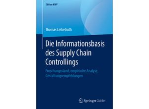 9783658243371 - Edition KWV   Die Informationsbasis des Supply Chain Controllings - Thomas Liebetruth Kartoniert (TB)