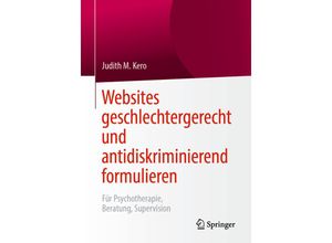 9783658248512 - Websites geschlechtergerecht und antidiskriminierend formulieren - Judith M Kero Kartoniert (TB)