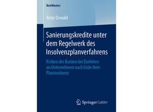 9783658250126 - BestMasters   Sanierungskredite unter dem Regelwerk des Insolvenzplanverfahrens - Antje Oswald Kartoniert (TB)