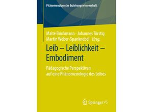 9783658255169 - Leib - Leiblichkeit - Embodiment Kartoniert (TB)