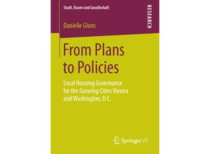 9783658257538 - Stadt Raum und Gesellschaft   From Plans to Policies - Danielle Gluns Kartoniert (TB)