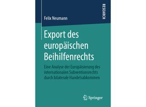 9783658260453 - Export des europäischen Beihilfenrechts - Felix Neumann Kartoniert (TB)