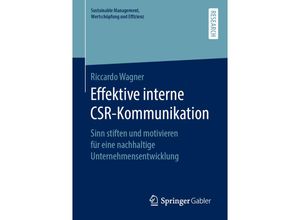 9783658271442 - Sustainable Management Wertschöpfung und Effizienz   Effektive interne CSR-Kommunikation - Riccardo Wagner Kartoniert (TB)