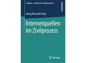 9783658272555 - Juridicum - Schriften zum Zivilprozessrecht   Internetquellen im Zivilprozess - Georg Alexander Haas Kartoniert (TB)