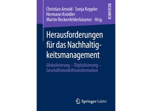 9783658277284 - Herausforderungen für das Nachhaltigkeitsmanagement Kartoniert (TB)