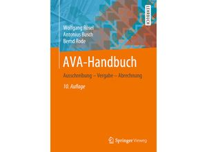 9783658295219 - AVA-Handbuch - Wolfgang Rösel Antonius Busch Bernd Rode Kartoniert (TB)