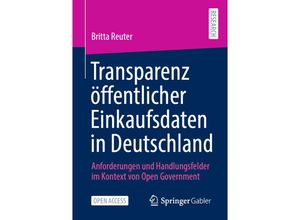 9783658316860 - Transparenz öffentlicher Einkaufsdaten in Deutschland - Britta Reuter Kartoniert (TB)