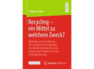 9783658329235 - Recycling - ein Mittel zu welchem Zweck? - Philipp Schäfer Kartoniert (TB)