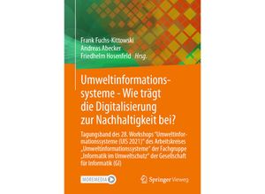 9783658356842 - Umweltinformationssysteme - Wie trägt die Digitalisierung zur Nachhaltigkeit bei? Gebunden